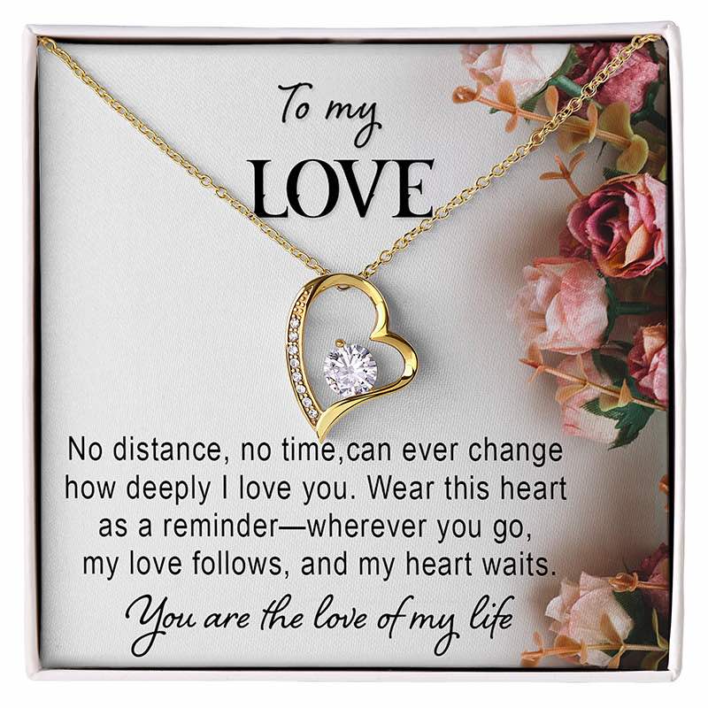 Necklace With Card Message - Gifts For Family Online