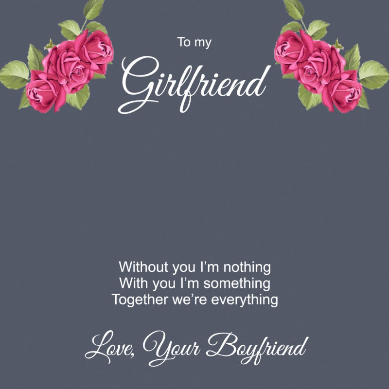 personalized message card for girlfriend - Gifts For Family Online