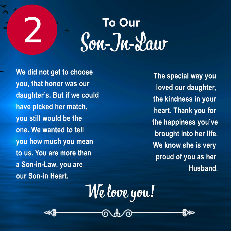 wedding gift for son in law - Gifts For Family Online