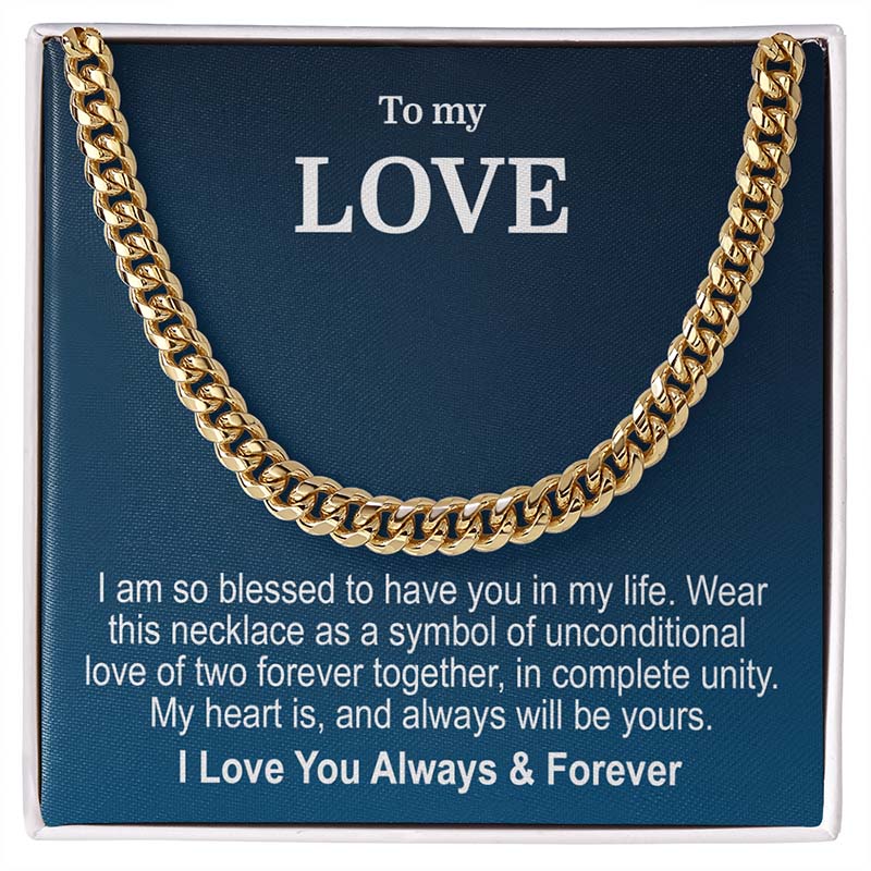 Men Necklace Personalized Message Card Birthday Gift For Him