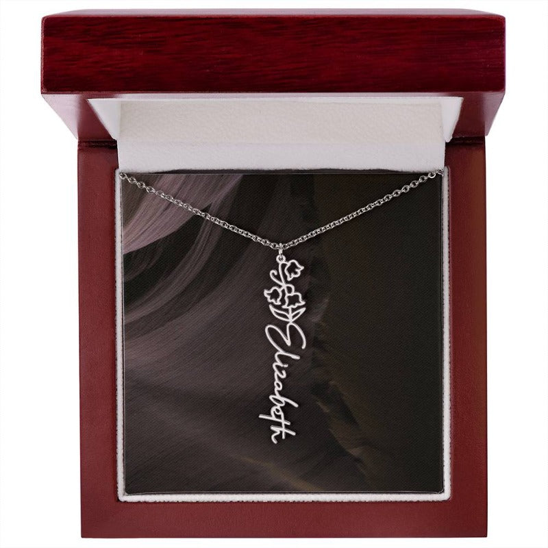 cursive name necklace - Gifts For Family Online
