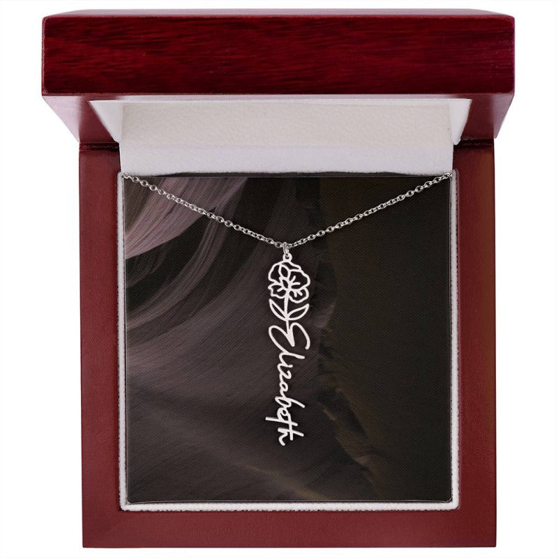 cursive name necklace - Gifts For Family Online