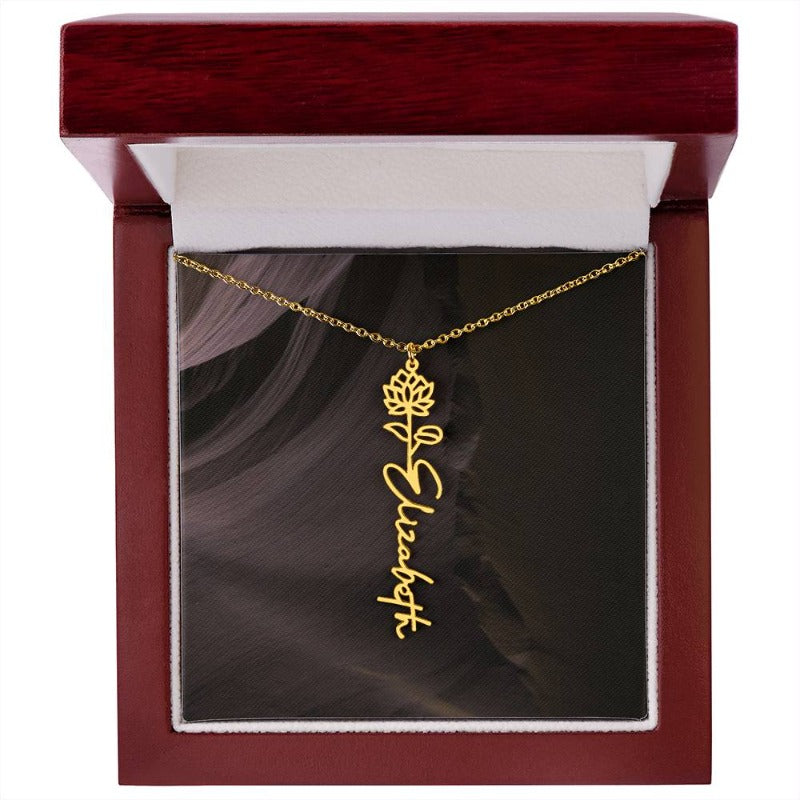 cursive name necklace - Gifts For Family Online