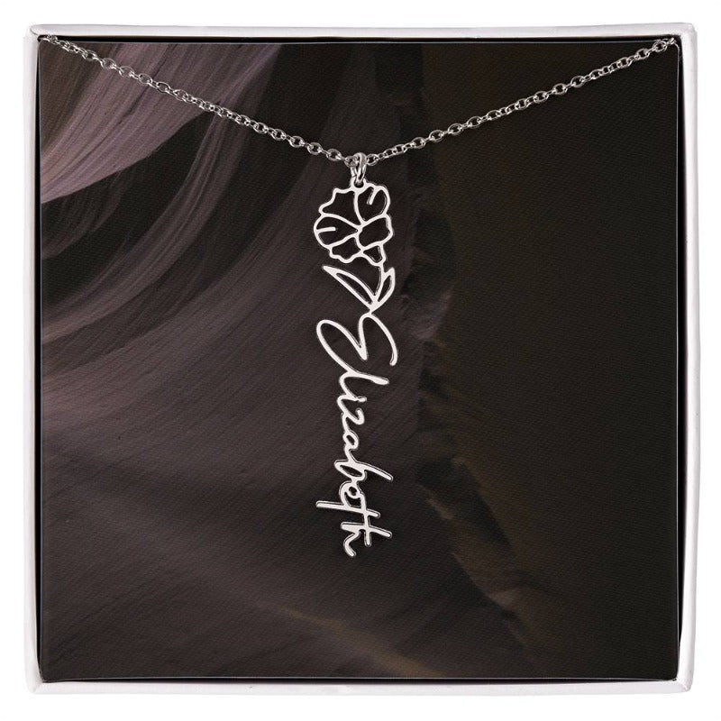 cursive name necklace - Gifts For Family Online