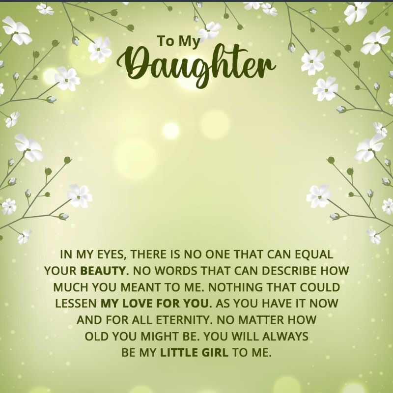 custom message card for daughter - Gifts For Family Online