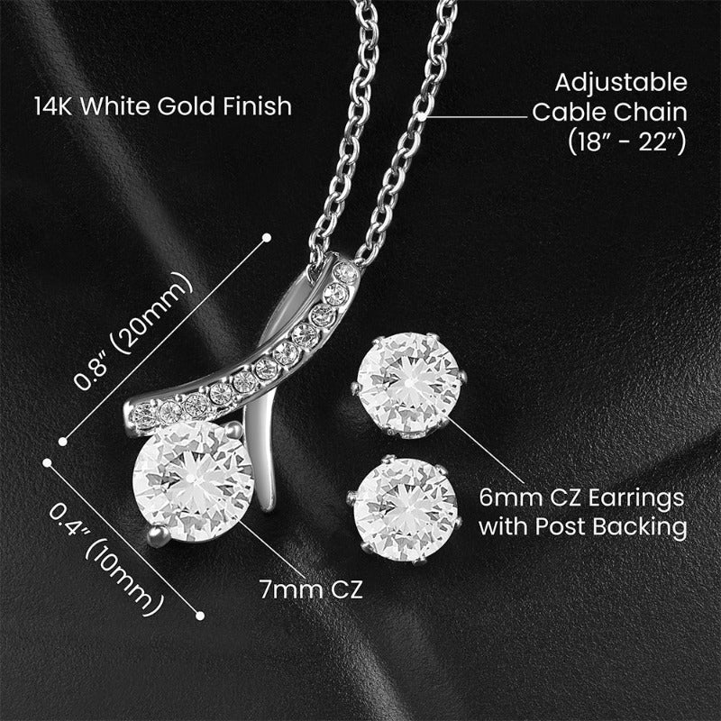 alluring earrings and necklace - Gifts For Family Online