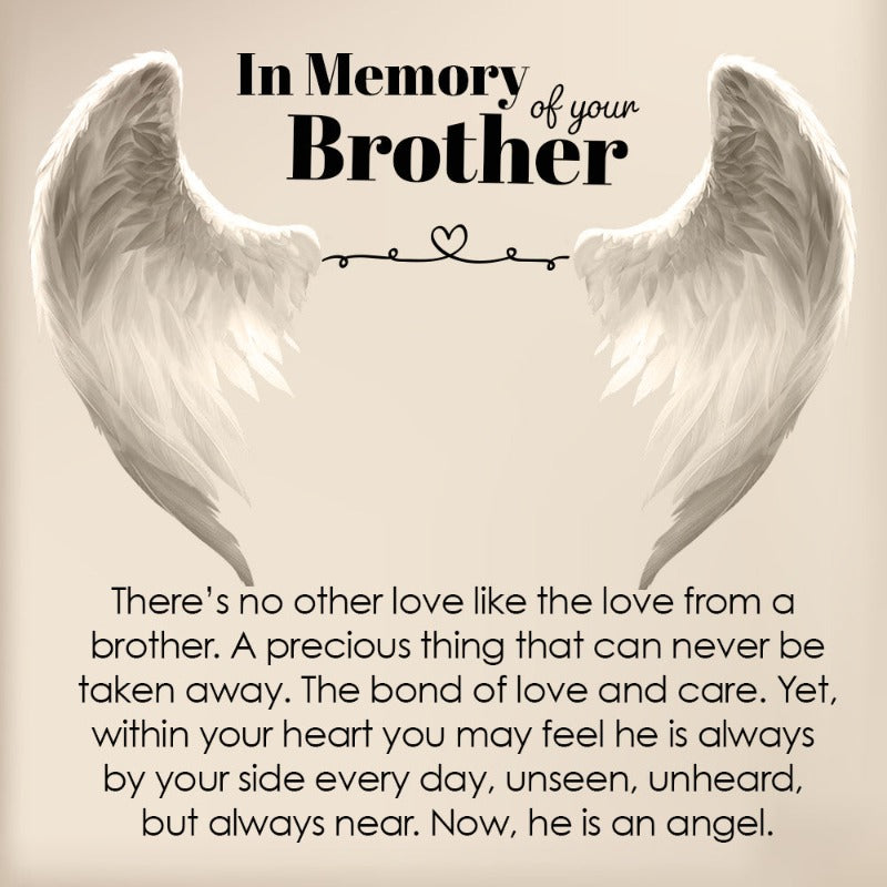 personalized message card for the loss of a brother - Gifts For Family Online