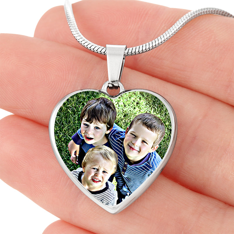 personalized heart photo necklace - Gifts For Family Online