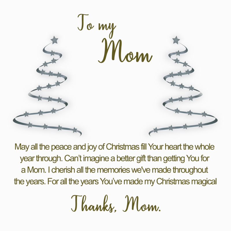 personalized christmas message card for mom - Gifts For Family Online
