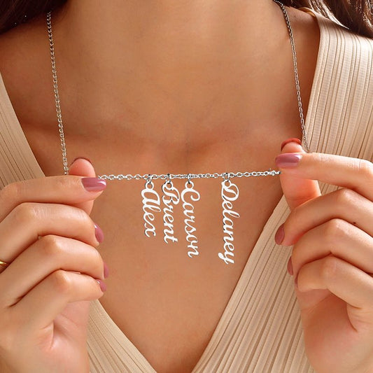Custom Vertical Name Necklace