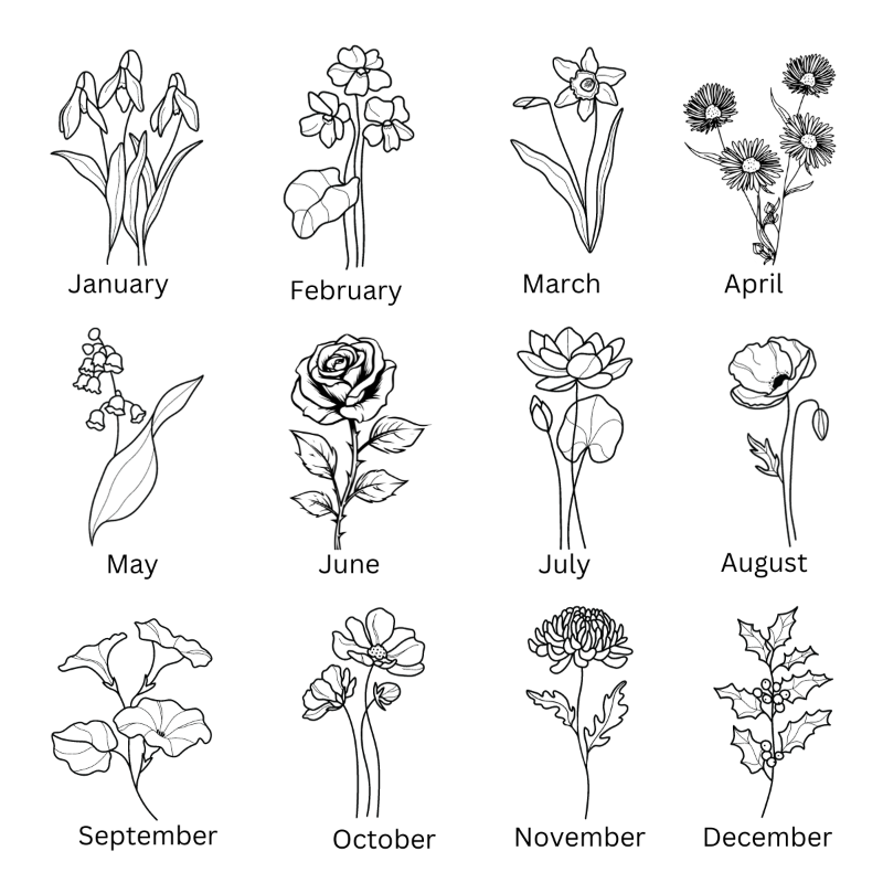 birth month flower - Gifts For Family Online
