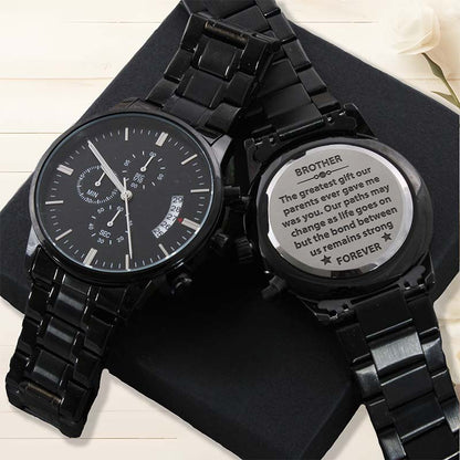 Personalized Engraved Watch Gift For Brother With Message Gift Box