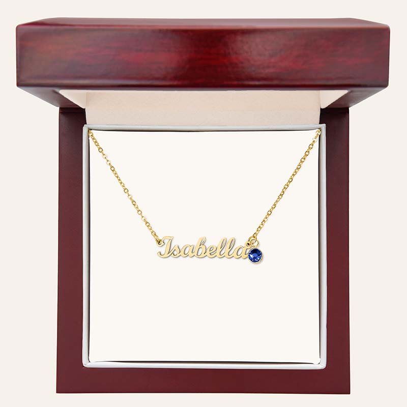 Custom Name Necklace Personalized Birthstone Gift For Her