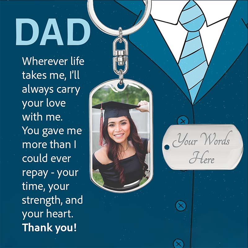 dad keychain personalized - Gifts For Family Online