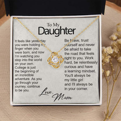 Gift For Daughter Starting College New Beginning Personalized Card Necklace New Chapter Present