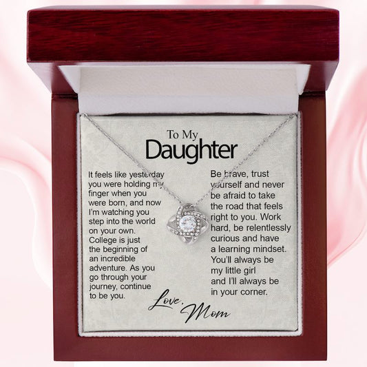 Gift For Daughter Starting College New Beginning Personalized Card Necklace New Chapter Present