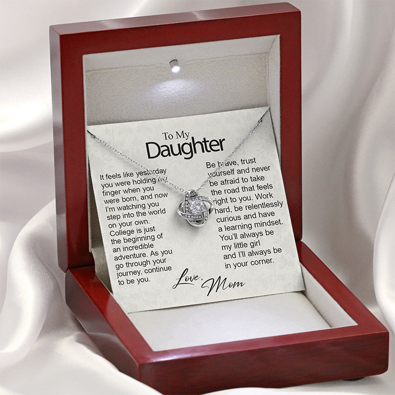 Gift For Daughter Starting College New Beginning Personalized Card Necklace New Chapter Present