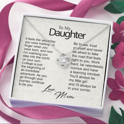 Gift For Daughter Starting College New Beginning Personalized Card Necklace New Chapter Present