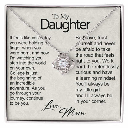Gift For Daughter Starting College New Beginning Personalized Card Necklace New Chapter Present