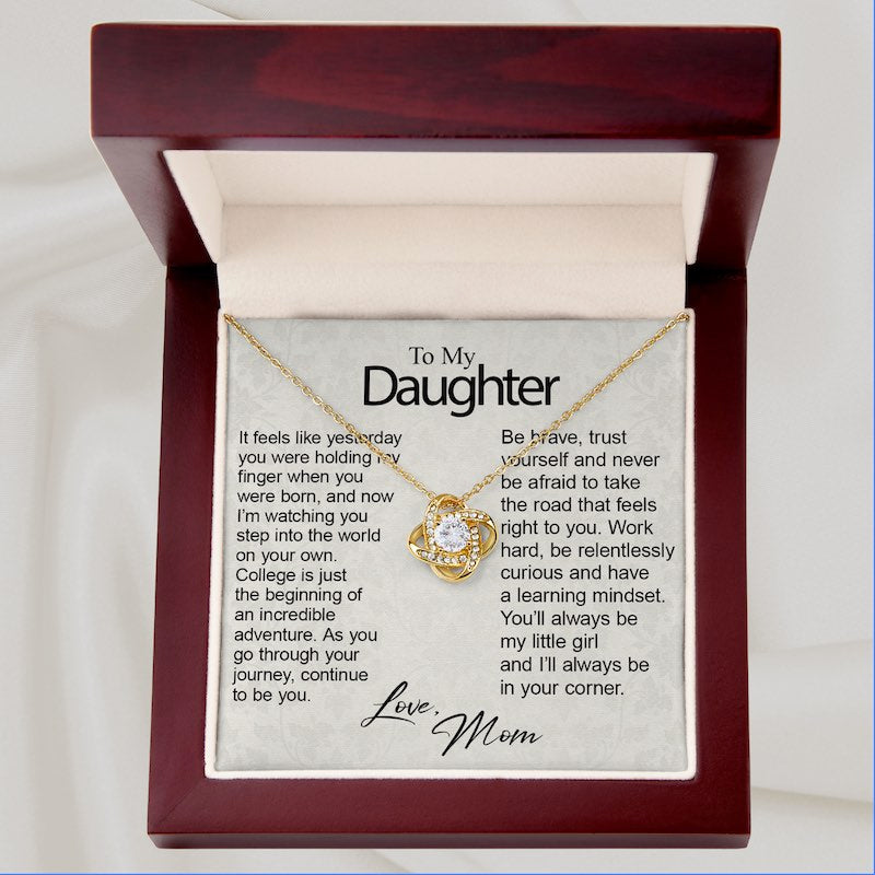 Gift For Daughter Starting College New Beginning Personalized Card Necklace New Chapter Present