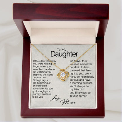Gift For Daughter Starting College New Beginning Personalized Card Necklace New Chapter Present