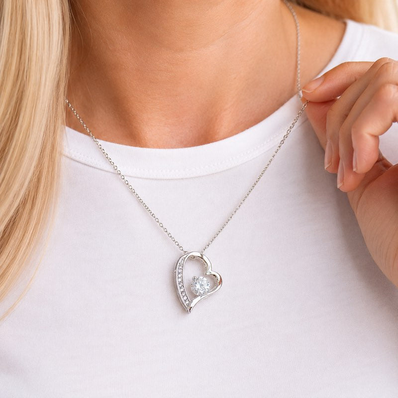 Marriage Anniversary Gift Custom Message Card Heart Necklace Heartfelt Gifts For Her