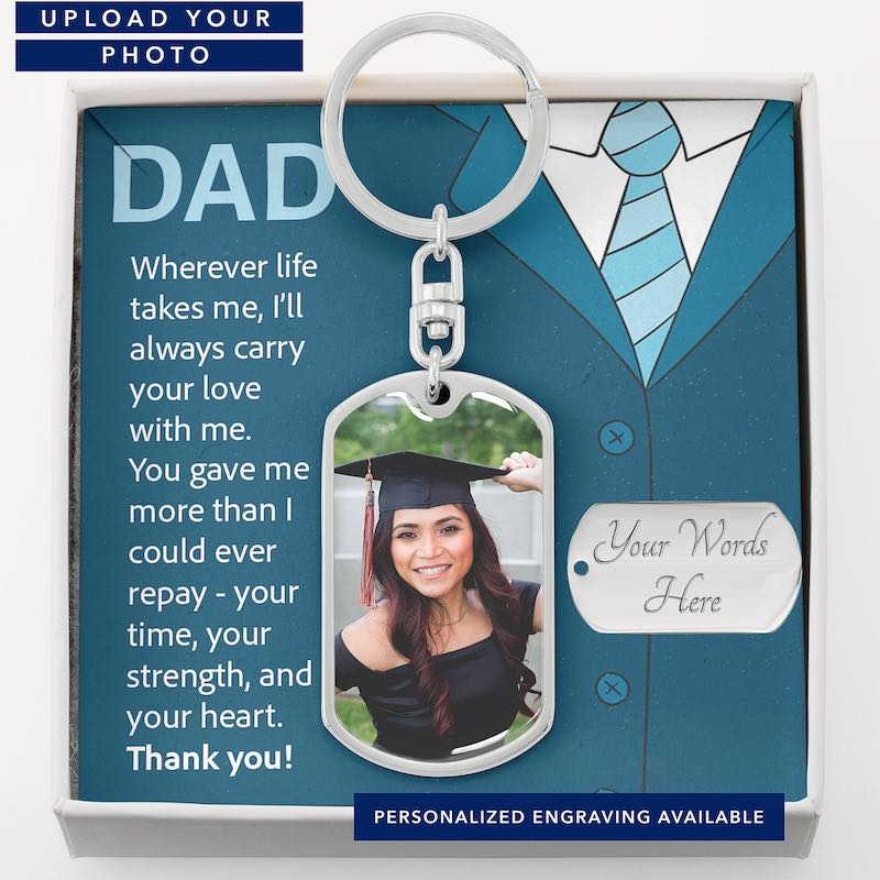 Daddy Engraved Keychain - Gifts For Family Online