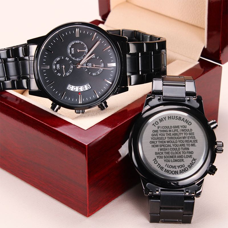Personalized Gift For Husband Engraved Watch With Custom Message