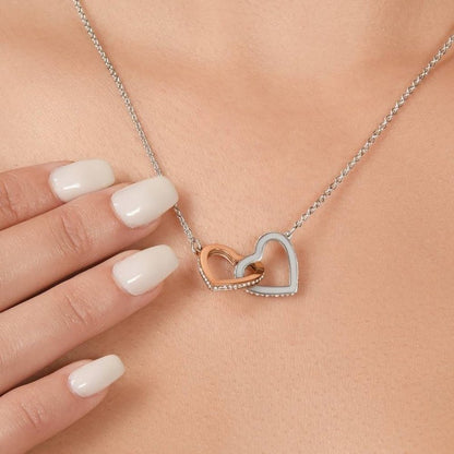 Two Interlocking Hearts Necklace