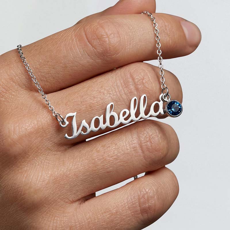 Custom Name Necklace Personalized Birthstone Gift For Her