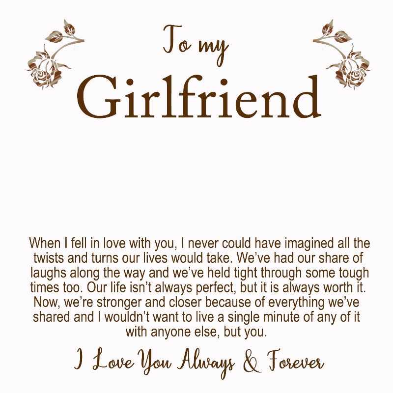 personalized message card for girlfriend - Gifts For Family Online