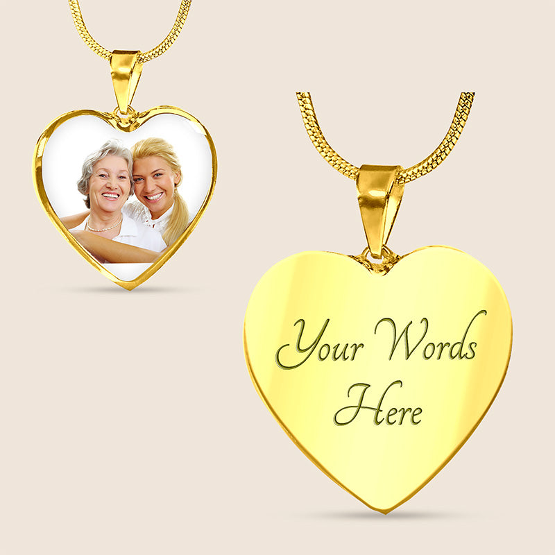 Mother Daughter Personalized Photo Necklace Custom Gift