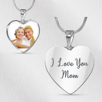 Mother Daughter Personalized Photo Necklace Custom Gift