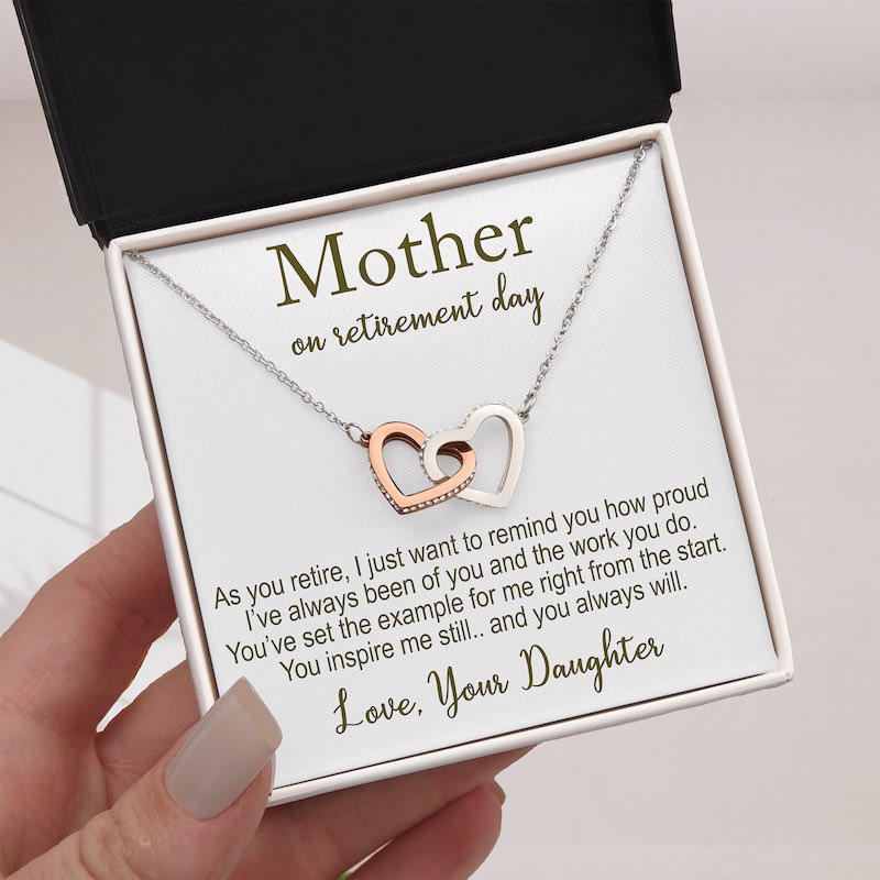 daughter to mother retirement message card - Gifts For Family Online