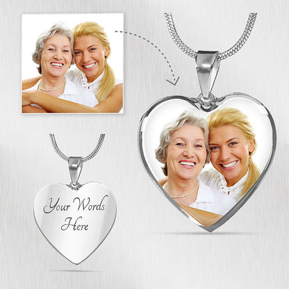 Mother Daughter Personalized Photo Necklace Custom Gift