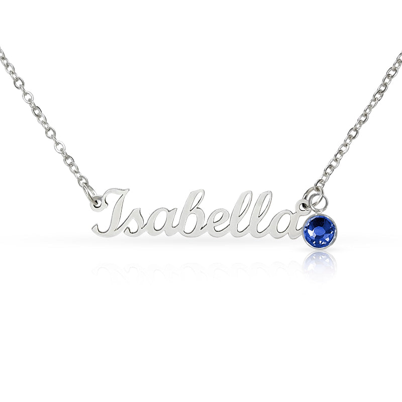 Custom Name Necklace Personalized Birthstone Gift For Her