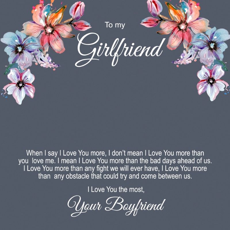 custom message card for girlfriend - Gifts For Family Online