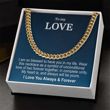 Men Necklace Personalized Message Card Birthday Gift For Him