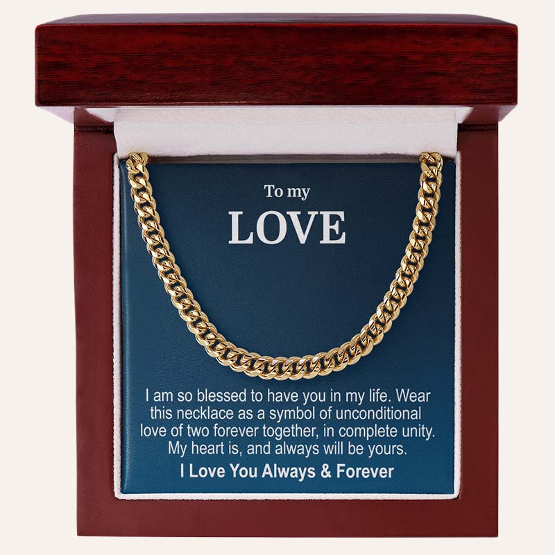 Men Necklace Personalized Message Card Birthday Gift For Him