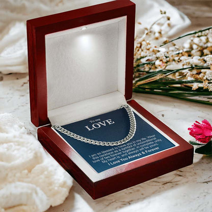 Men Necklace Personalized Message Card Birthday Gift For Him