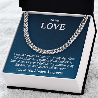 Men Necklace Personalized Message Card Birthday Gift For Him