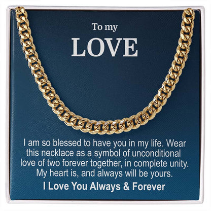 Men Necklace Personalized Message Card Birthday Gift For Him