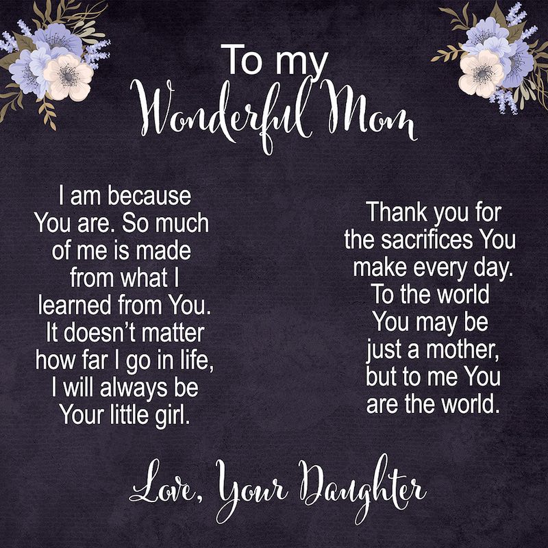 message card for mother - Gifts For Family Online