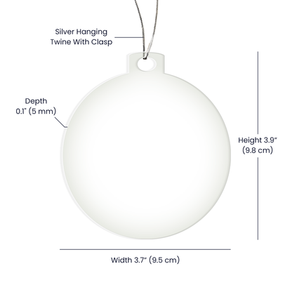 Acrylic Round Ornament Customized Double Sided