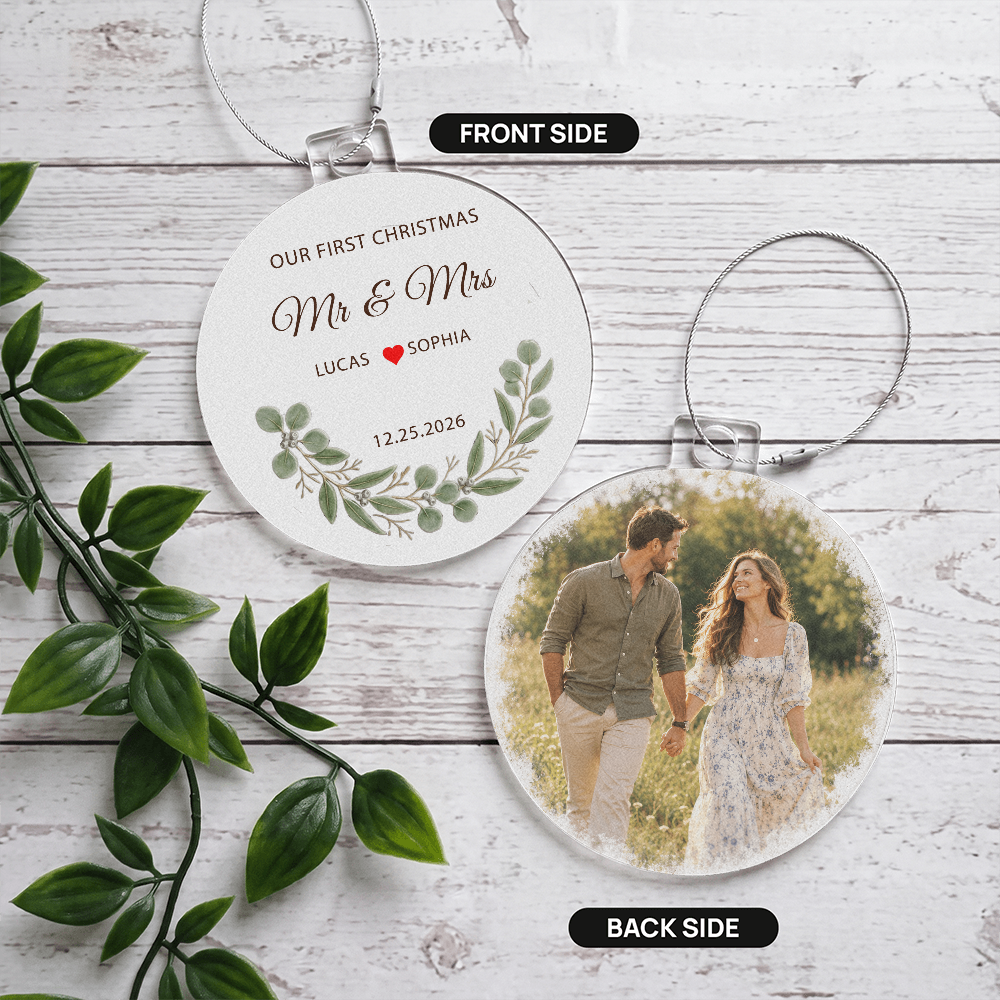 Acrylic Round Ornament Customized Double Sided