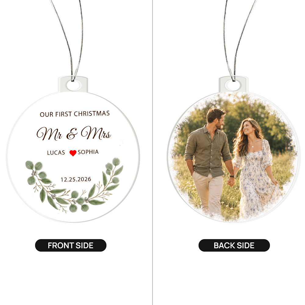 Acrylic Round Ornament Customized Double Sided