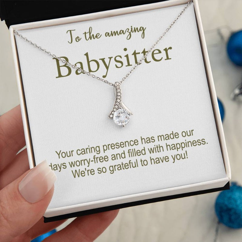 babysitter message card necklace - Gifts For Family Online