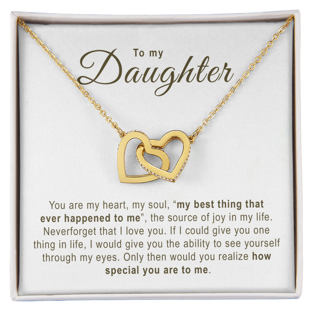 Personalized Gift For Daughter Birthday Heart Necklace Customized Card Message Sentimental Anniversary Keepsake
