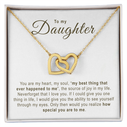 Personalized Gift For Daughter Birthday Heart Necklace Customized Card Message Sentimental Anniversary Keepsake