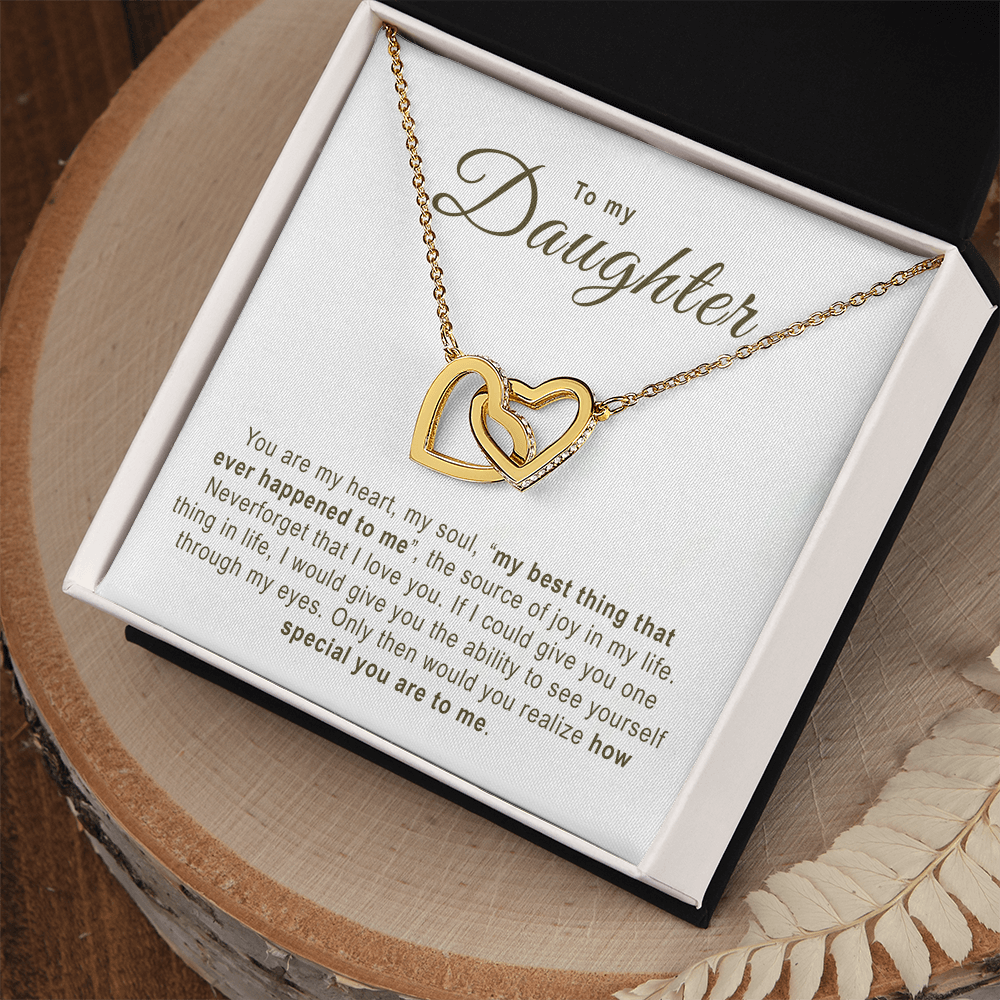 Personalized Gift For Daughter Birthday Heart Necklace Customized Card Message Sentimental Anniversary Keepsake
